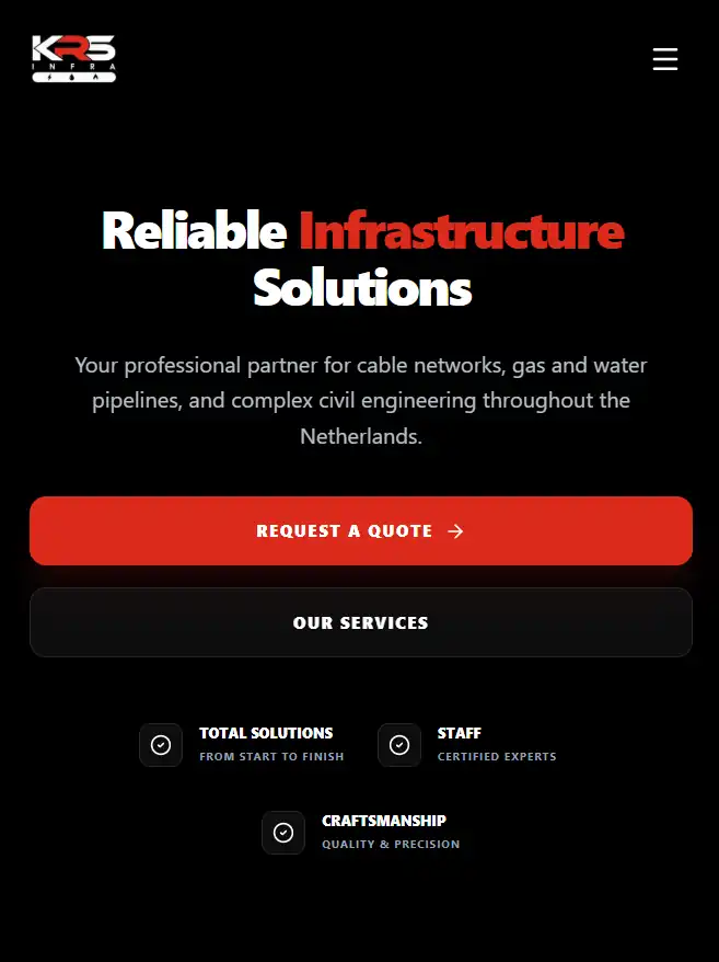 KRS Infra mobile showcase