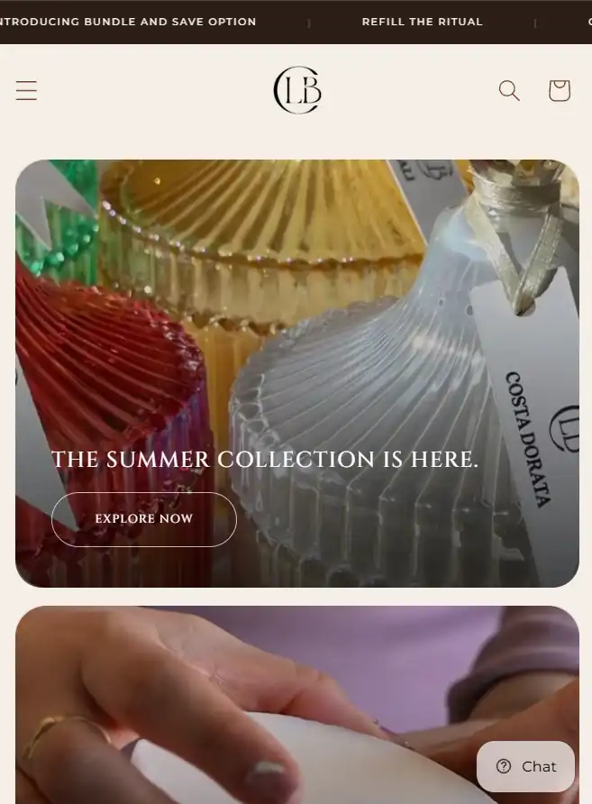Leblanc Candles mobile showcase