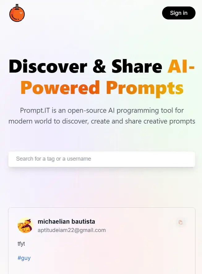Prompt.IT mobile showcase
